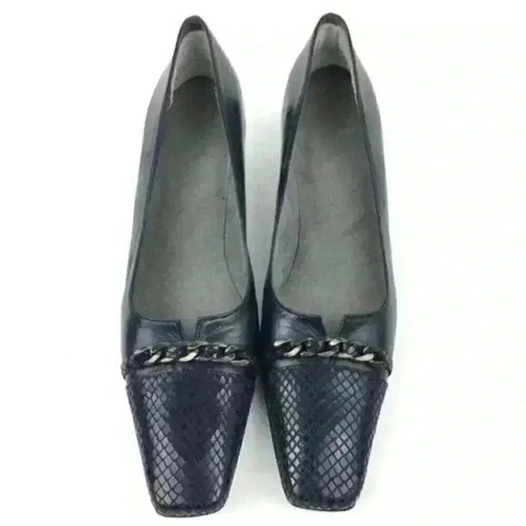 Stuart Weitzman Heels Sz 8.5 SS Leather Cap Toe - Picture 3 of 9